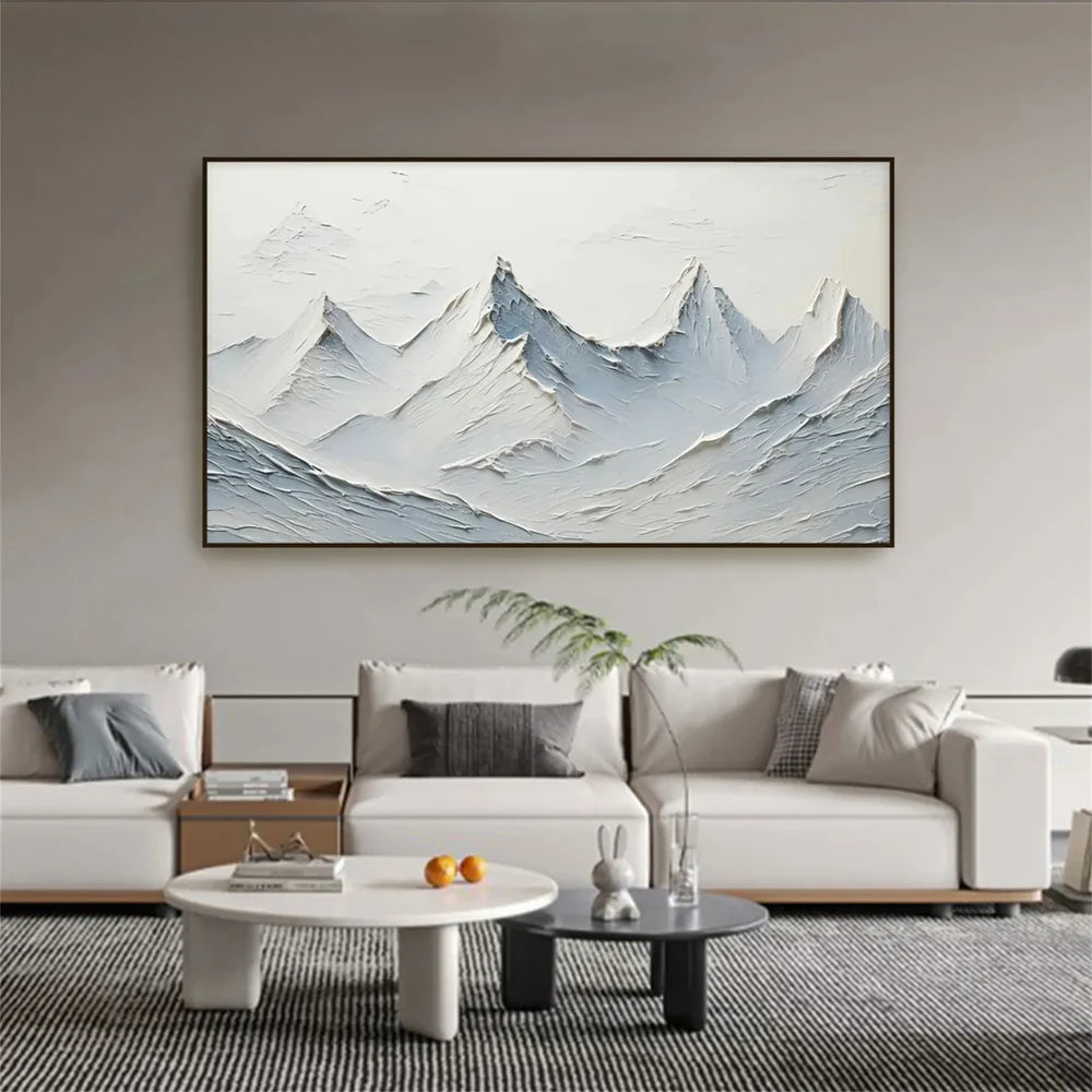 Minimalist Mountain Textured Canvas Art #BT028