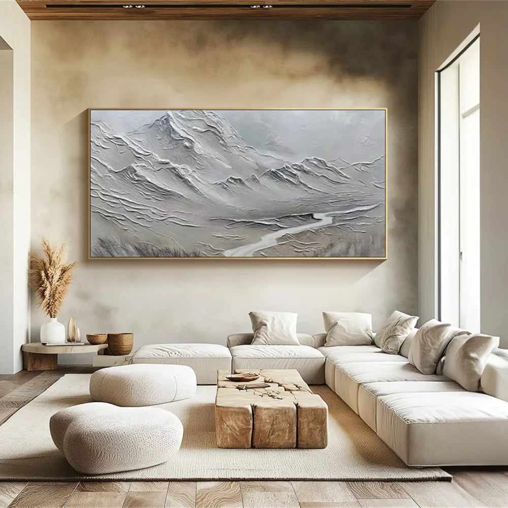 Abstract Mountain Textured Canvas Art #BT038