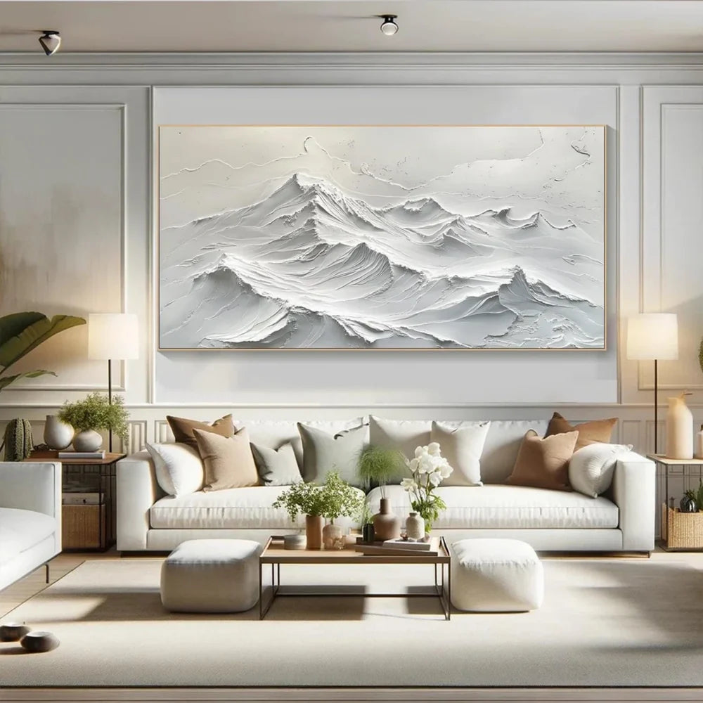 Minimalist Mountain Textured Canvas Art #BT012