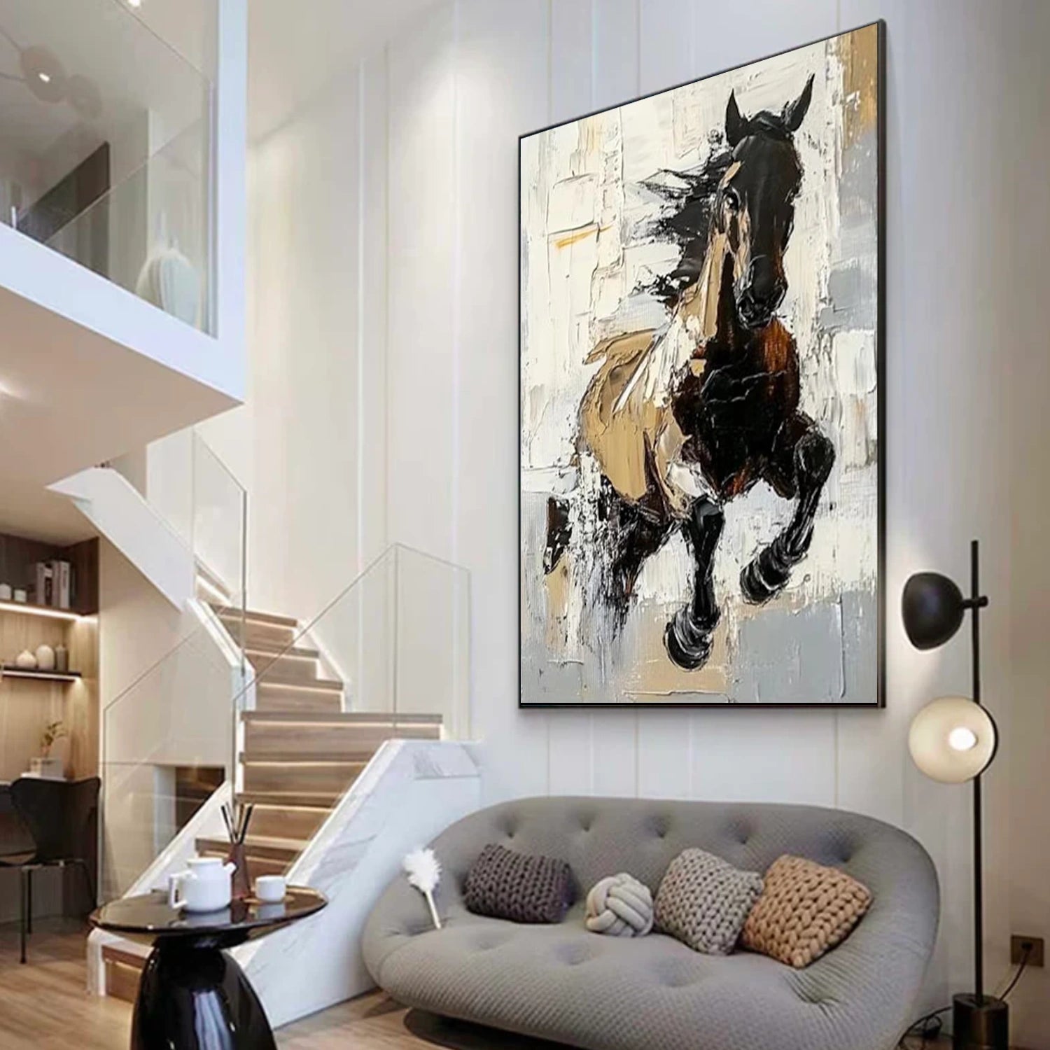 Abstract Animal Horse Canvas Art #DW101