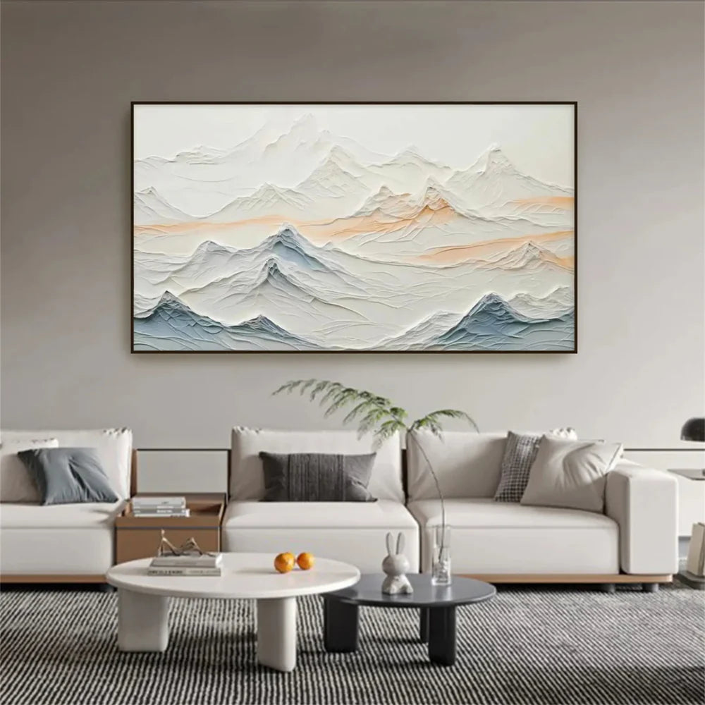 Minimalist Mountain Textured Canvas Art #BT029