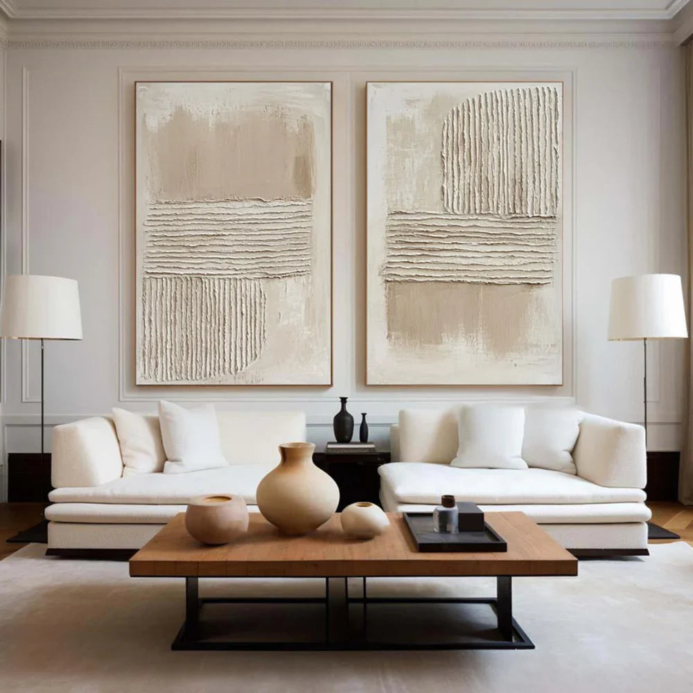Wabi Sabi Textured Wall Art Set of 2 #VS034
