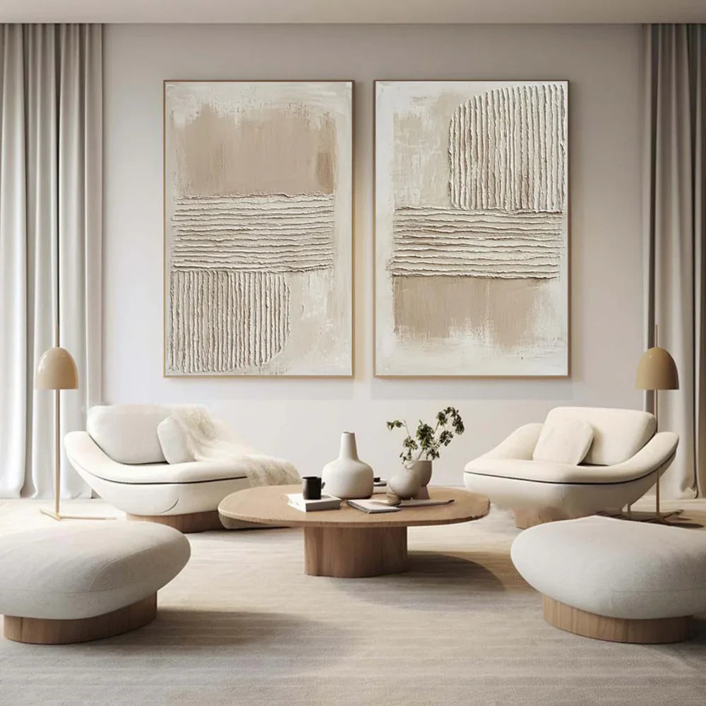 Wabi Sabi Textured Wall Art Set of 2 #VS034