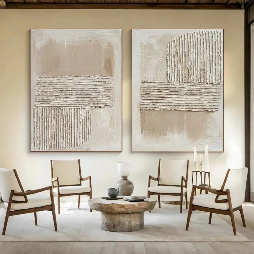 Wabi Sabi Textured Wall Art Set of 2 #VS034