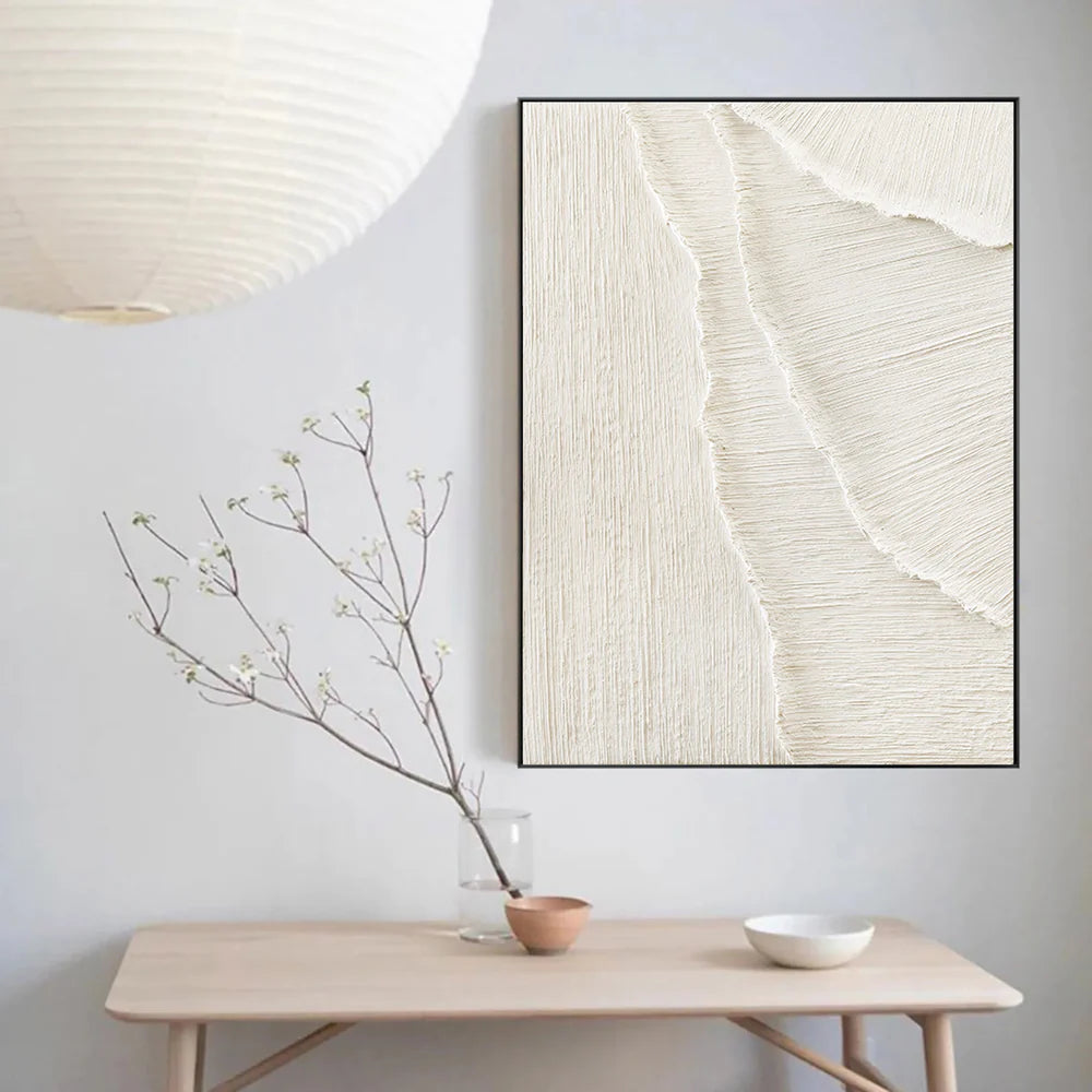 Beige Minimalist Textured Wall Art #WM006