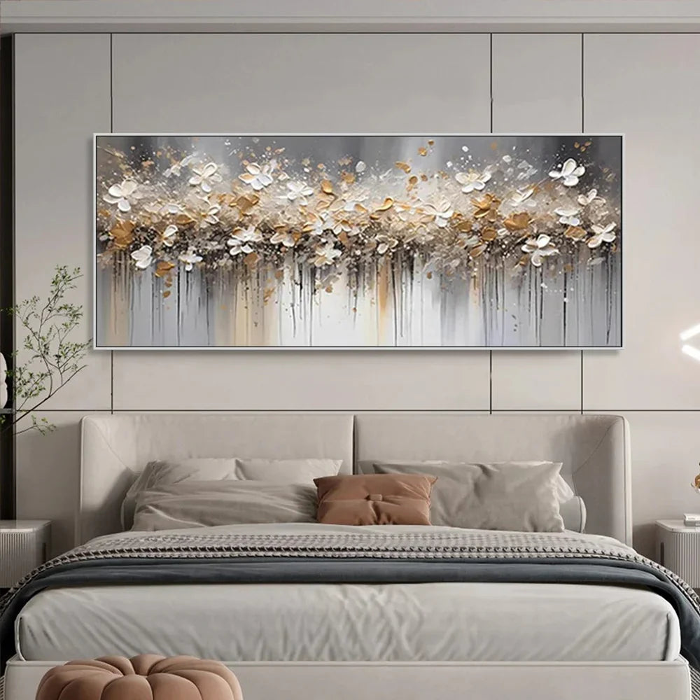Abstract Flower And Tree Textured Canvas Art #MF003