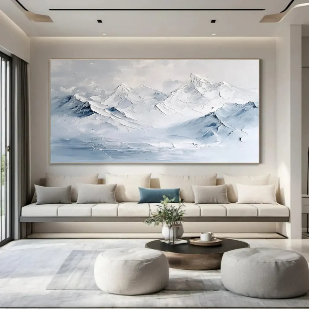 Abstract Mountain Textured Canvas Art #BT034