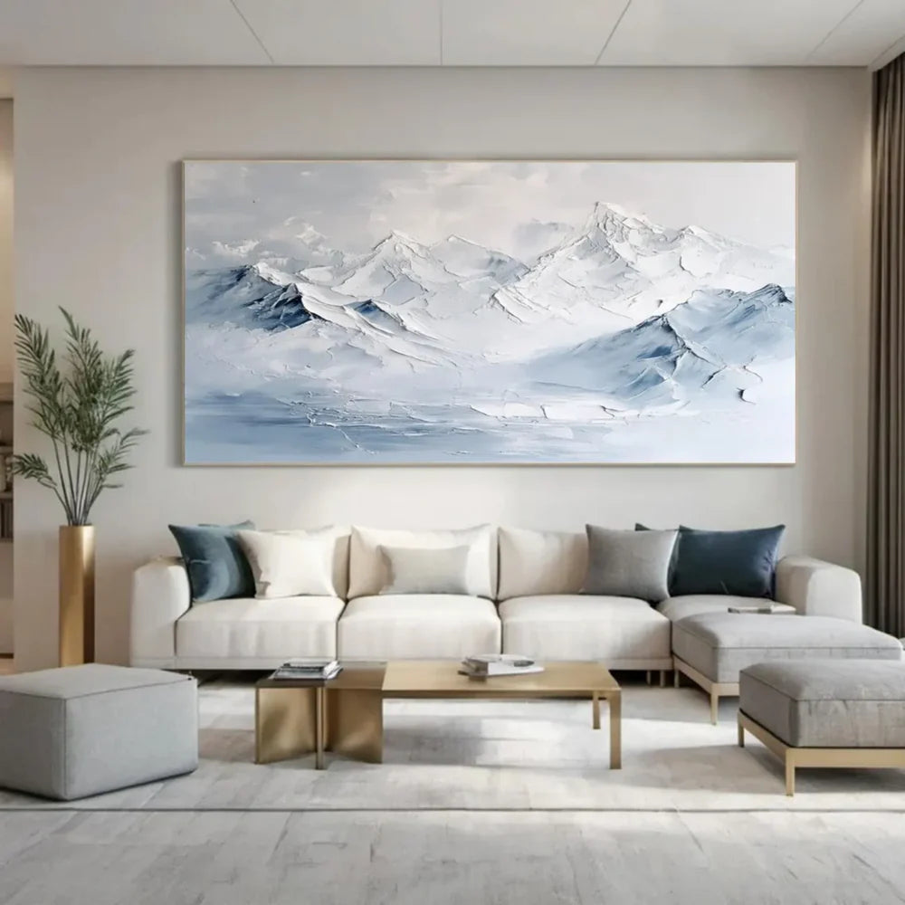 Abstract Mountain Textured Canvas Art #BT034