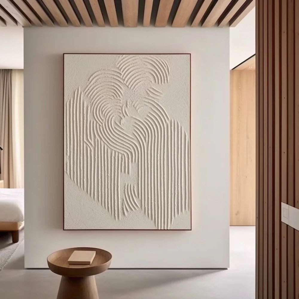 Beige Minimalist Textured Wall Art #WM039